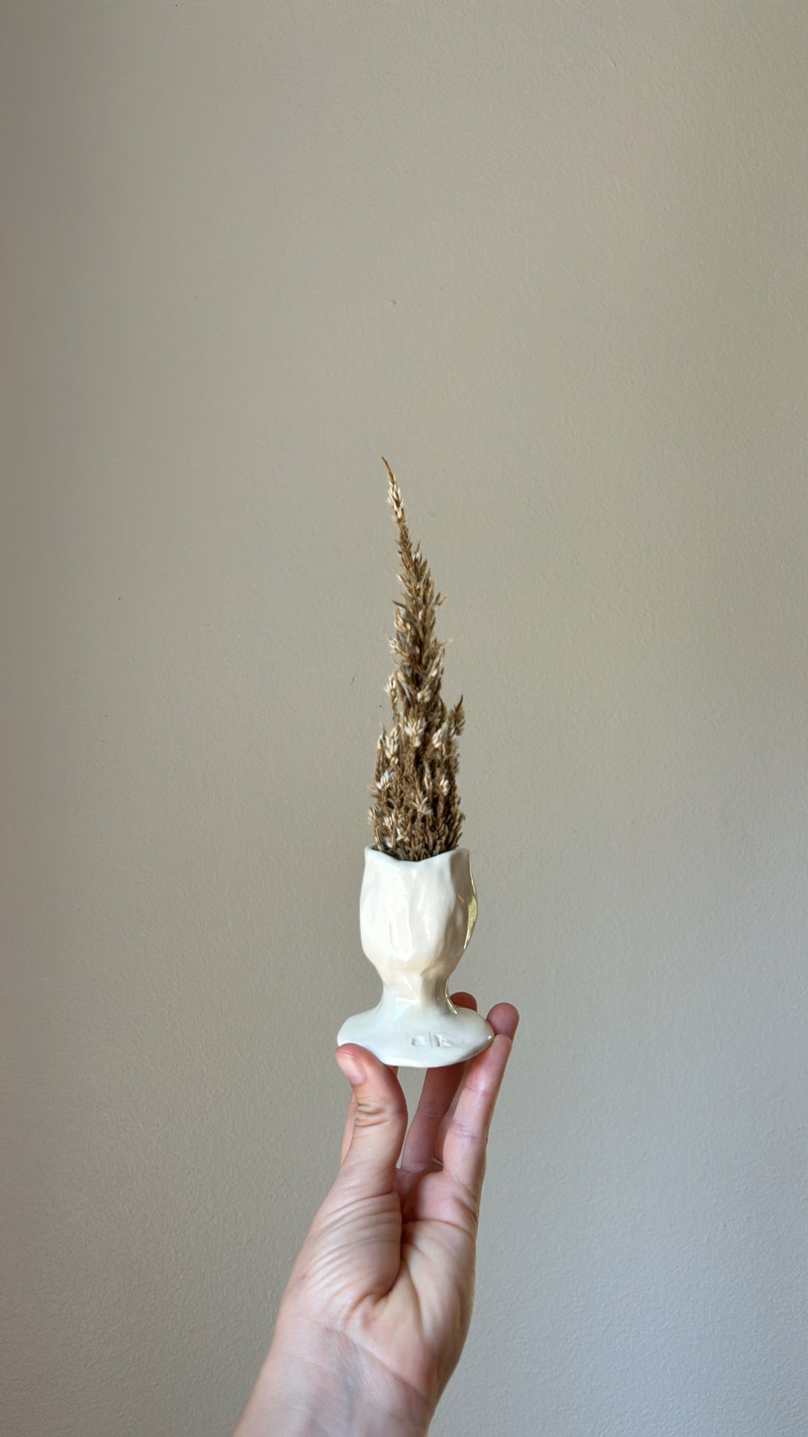 White Chunky Candlestick Holder