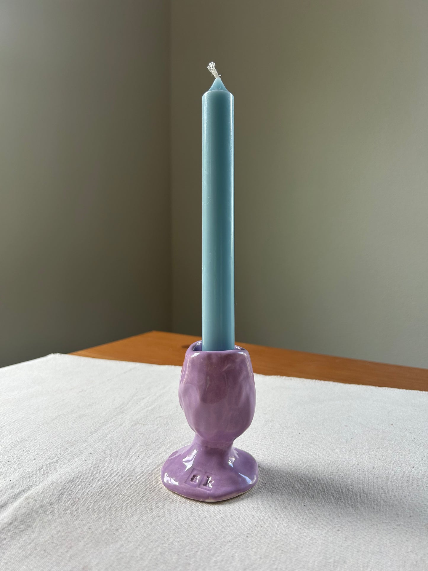 Lavender Chunky Candlestick Holder
