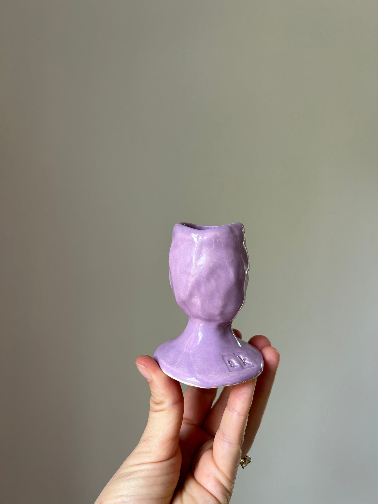 Lavender Chunky Candlestick Holder