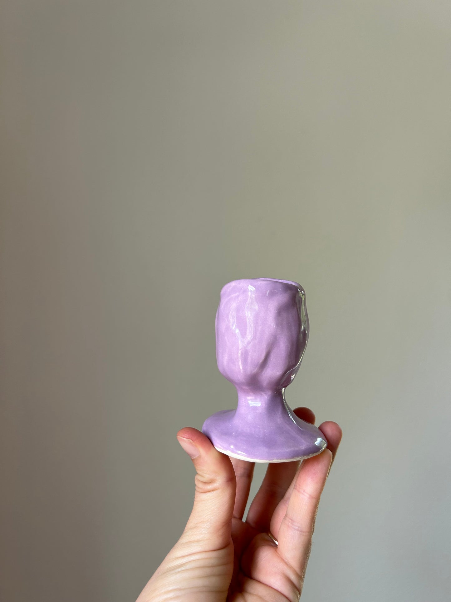 Lavender Chunky Candlestick Holder