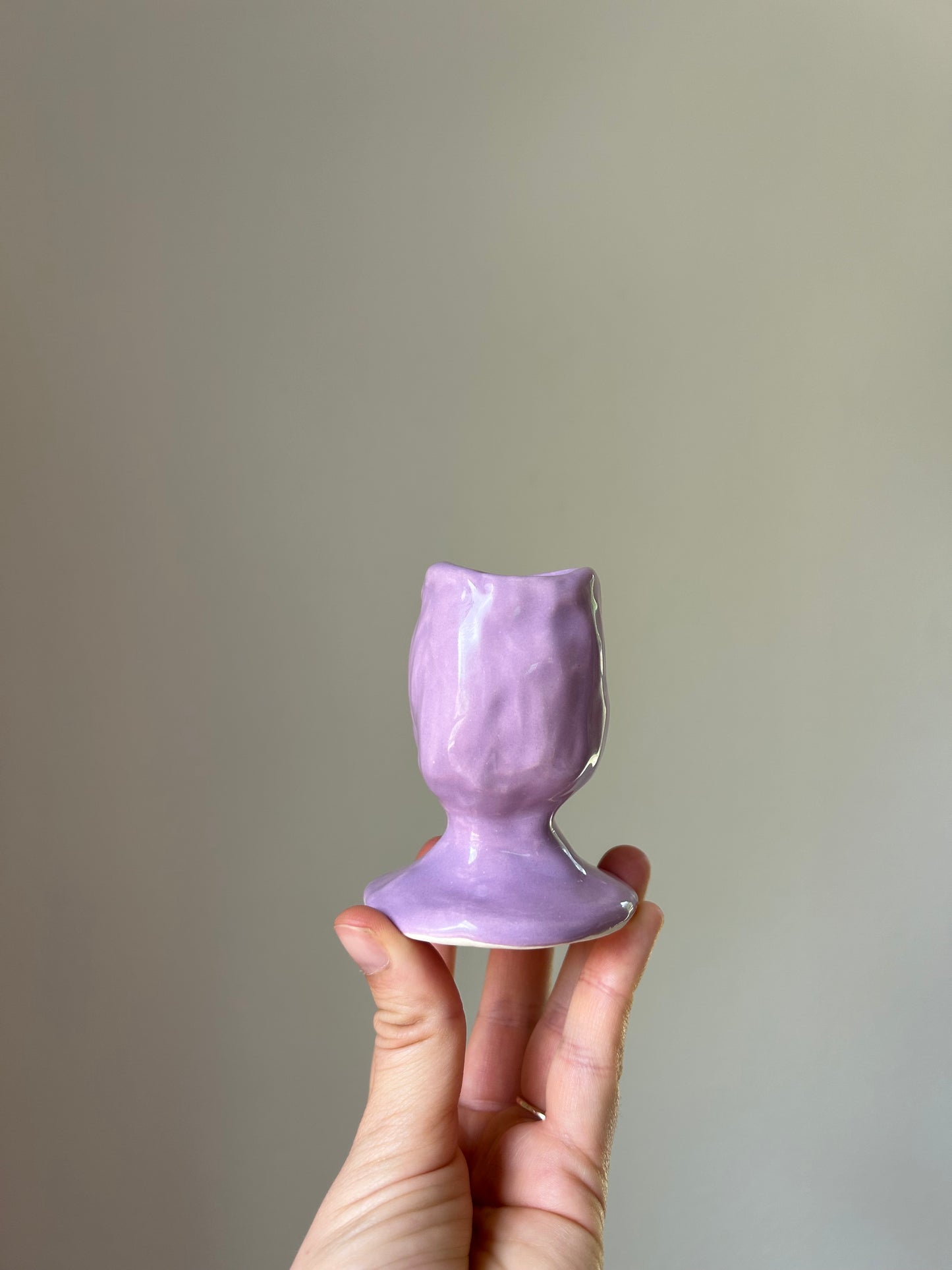 Lavender Chunky Candlestick Holder