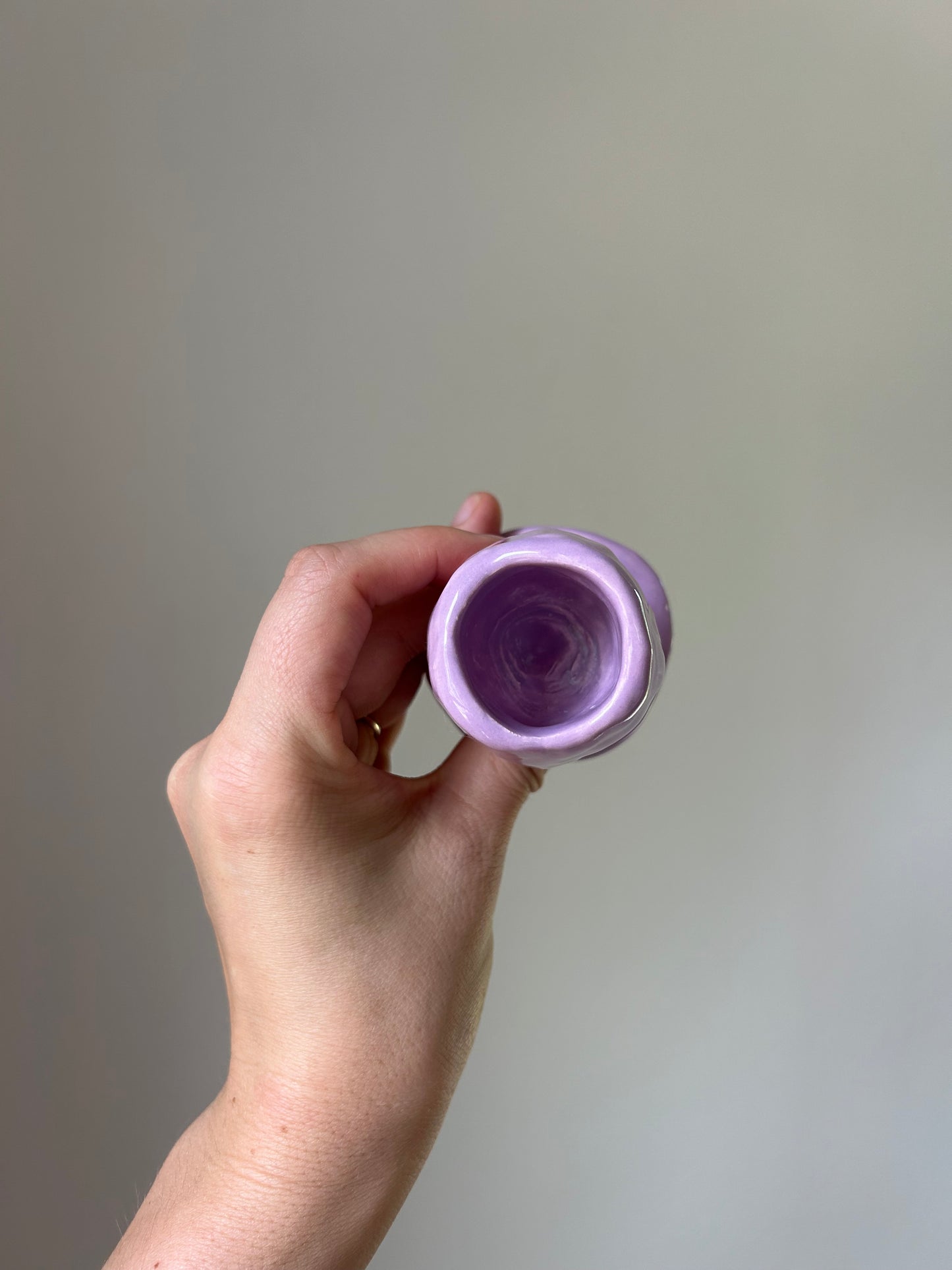 Lavender Chunky Candlestick Holder