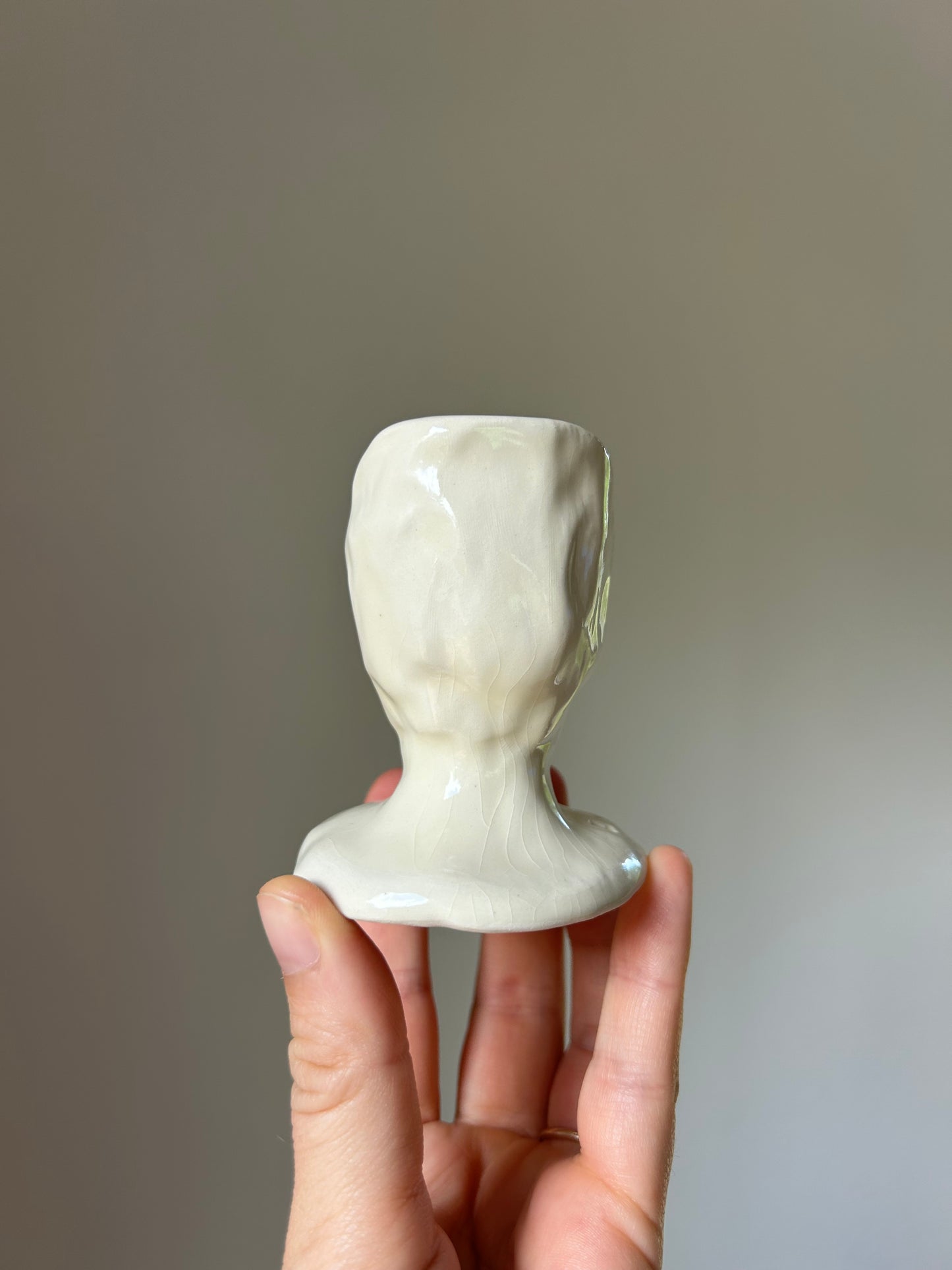 White Chunky Candlestick Holder