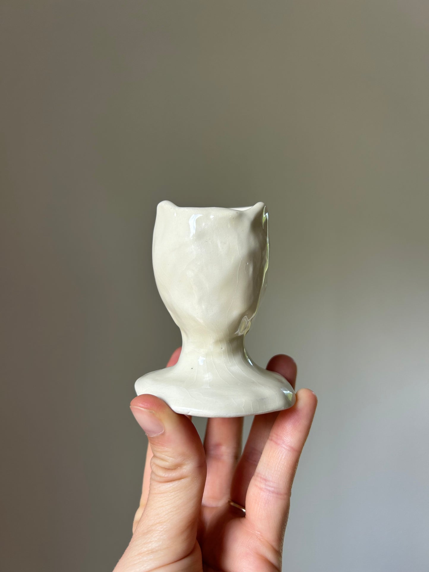 White Chunky Candlestick Holder