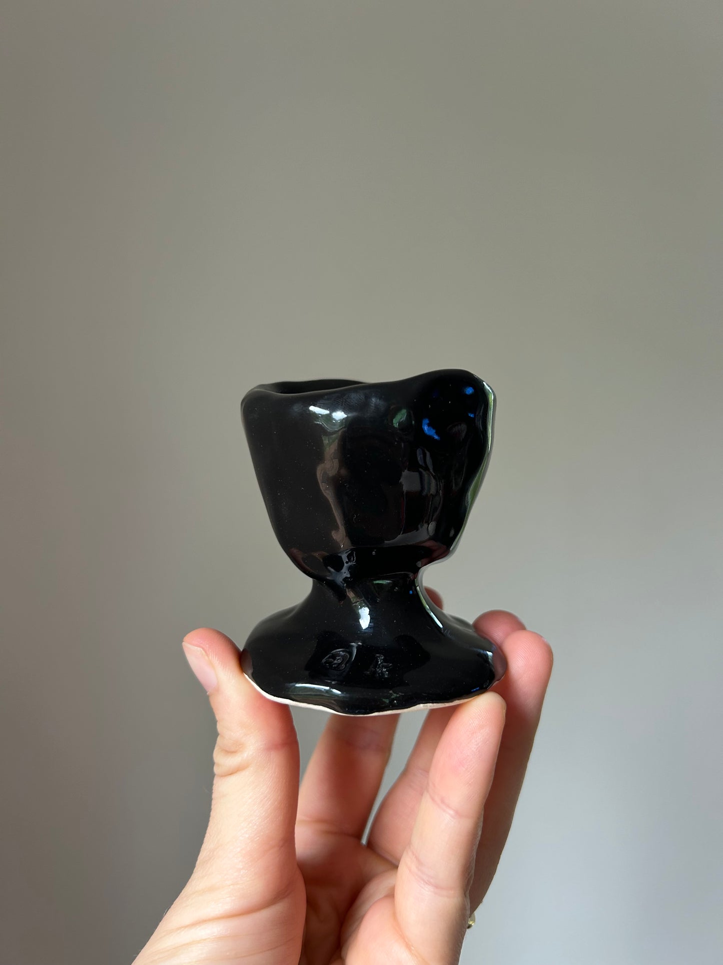 Black Chunky Candlestick Holder