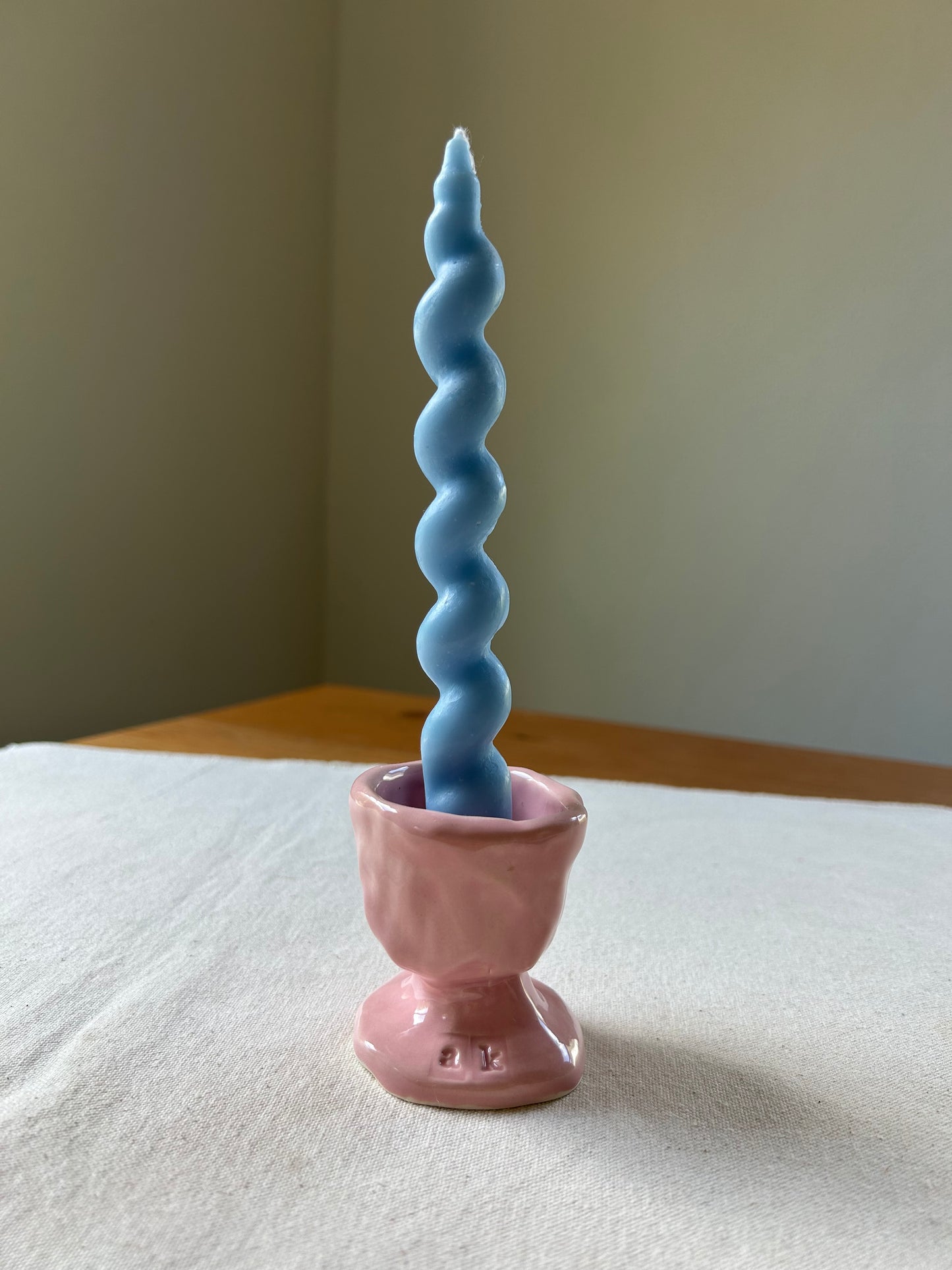 Pink Chunky Candlestick Holder