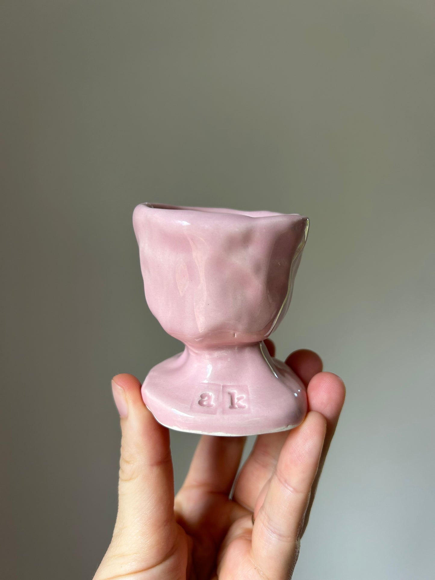 Pink Chunky Candlestick Holder