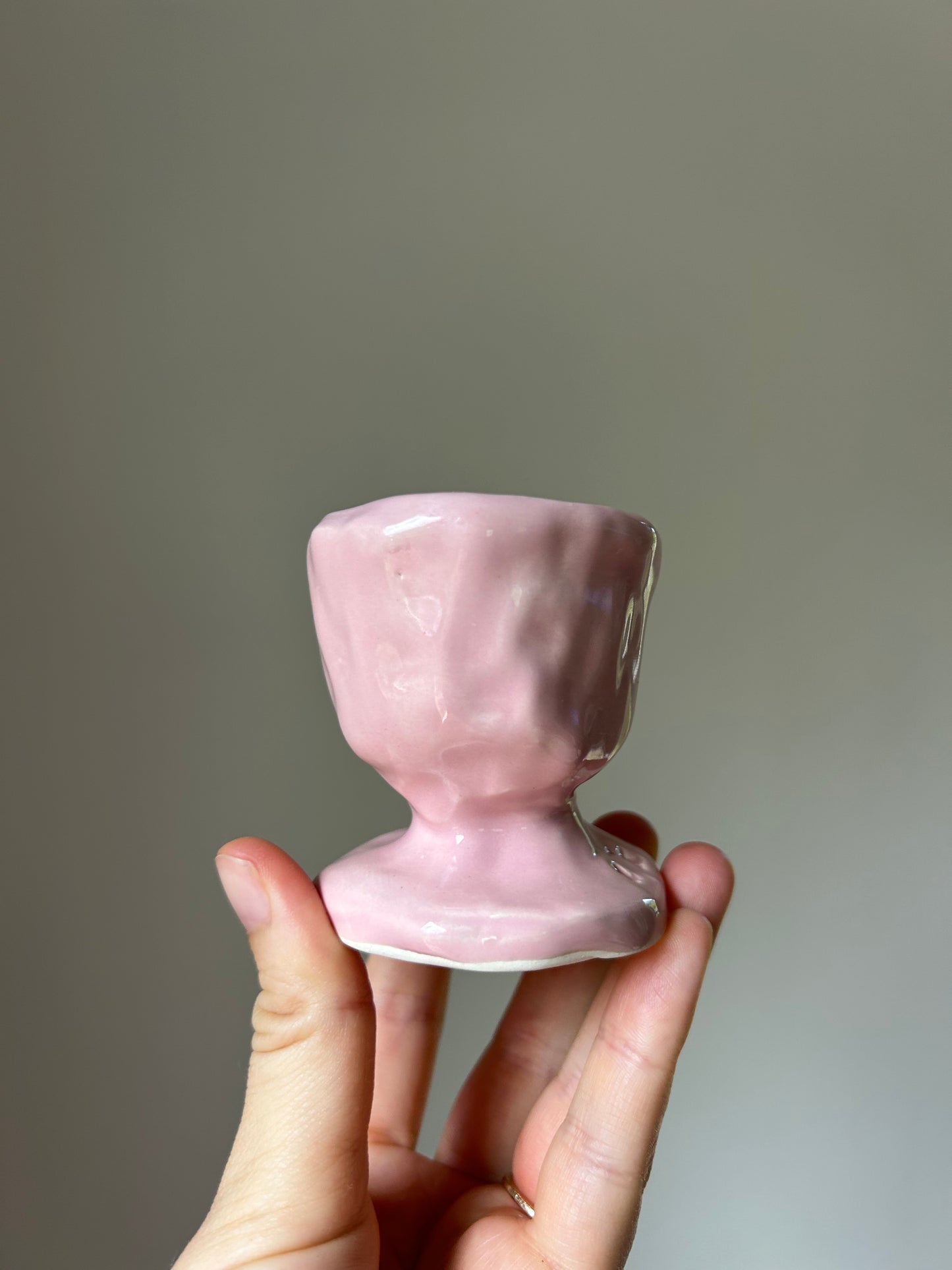 Pink Chunky Candlestick Holder