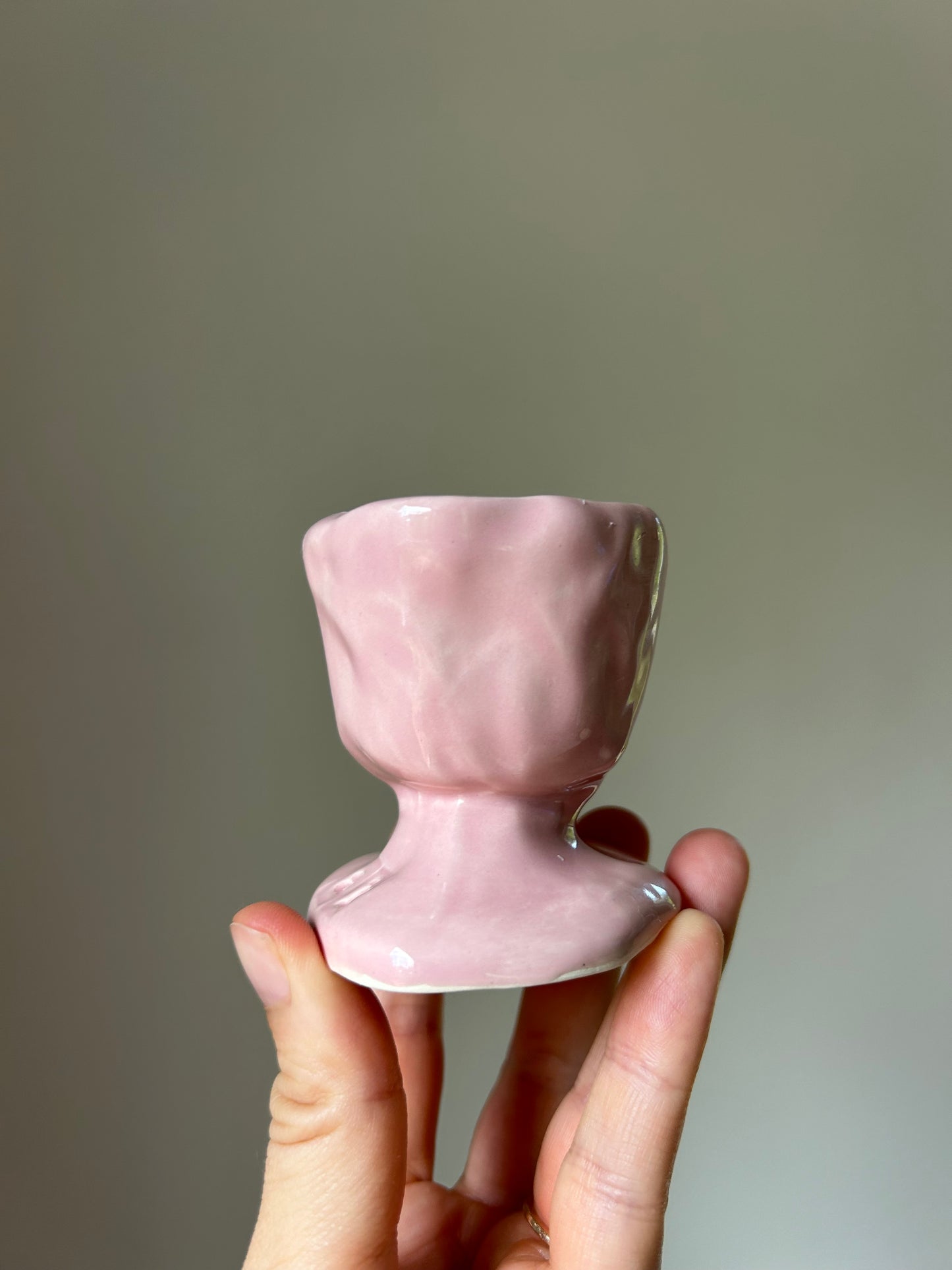 Pink Chunky Candlestick Holder