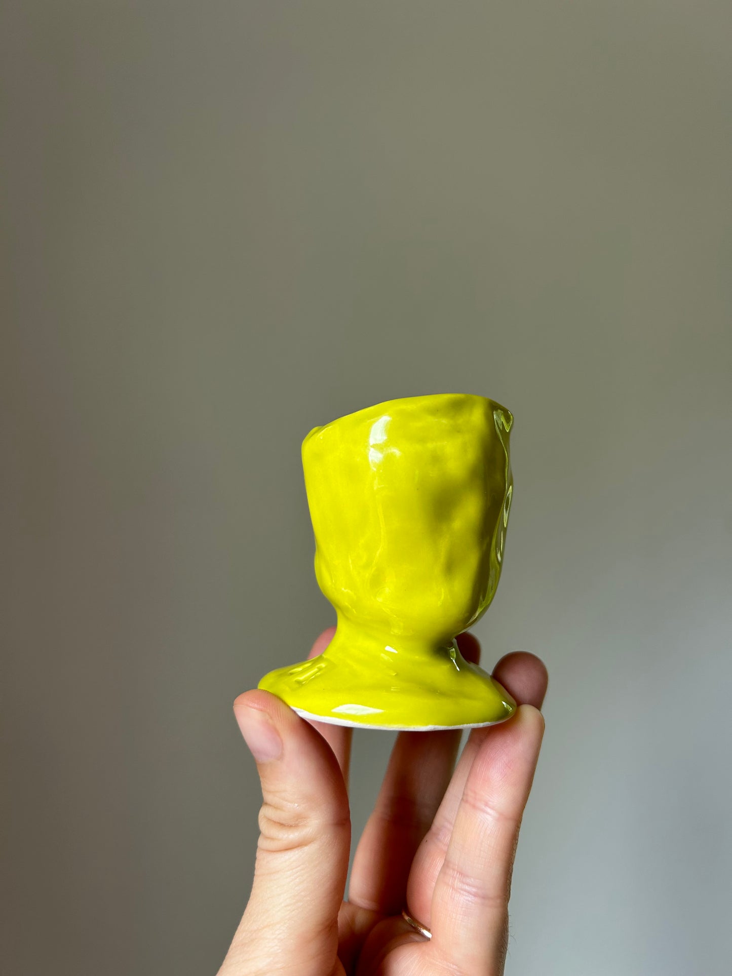 Chartreuse Chunky Candlestick Holder