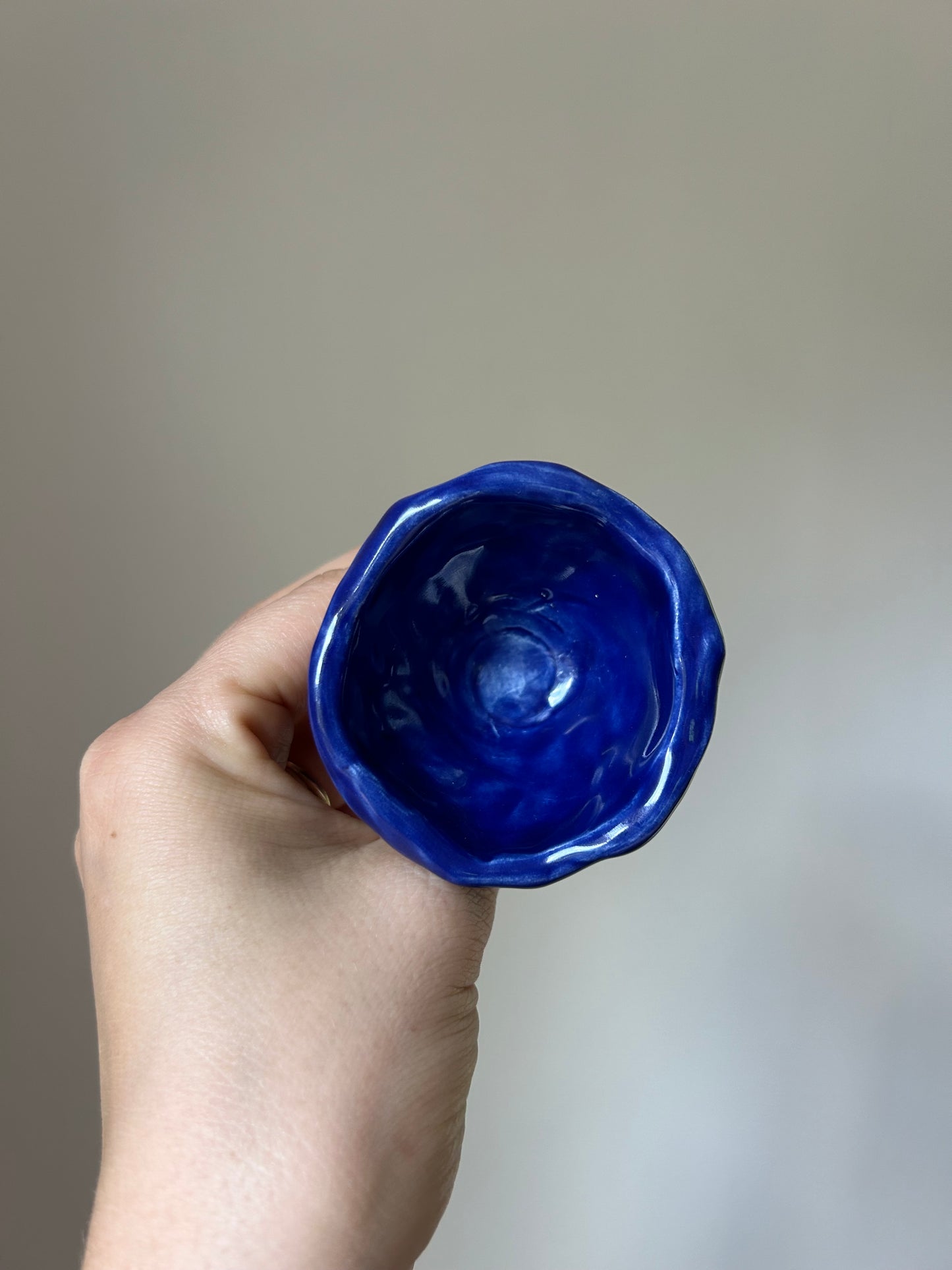 Blue Chunky Candlestick Holder