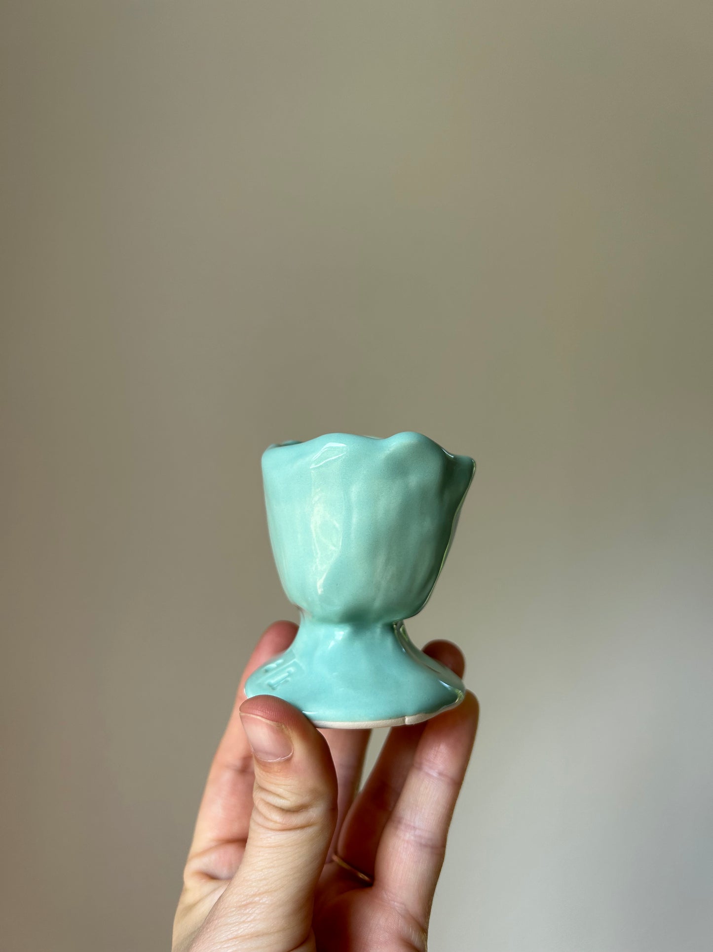 Canton Jade Chunky Candlestick Holder
