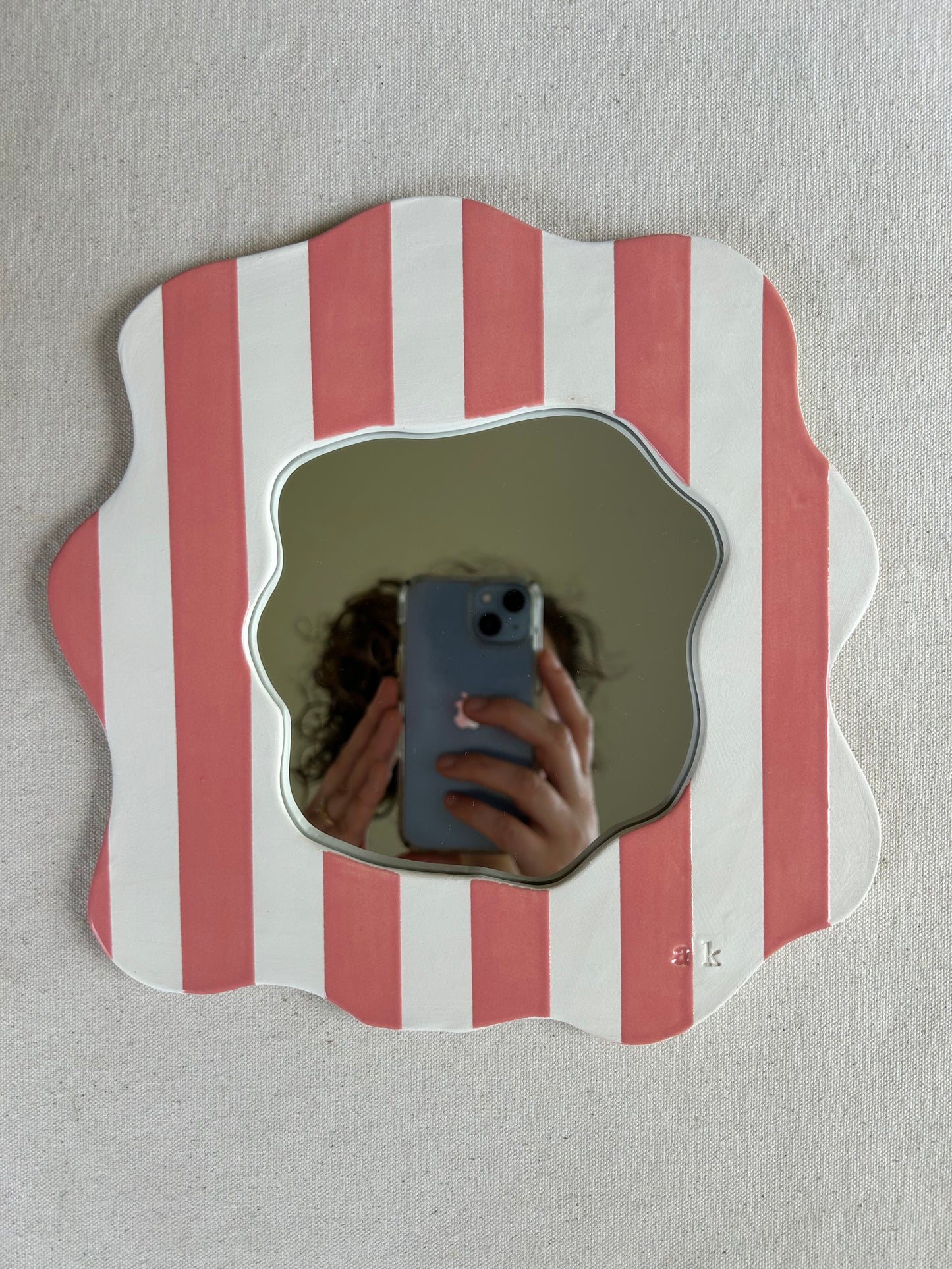 Flamingo Striped Mirror