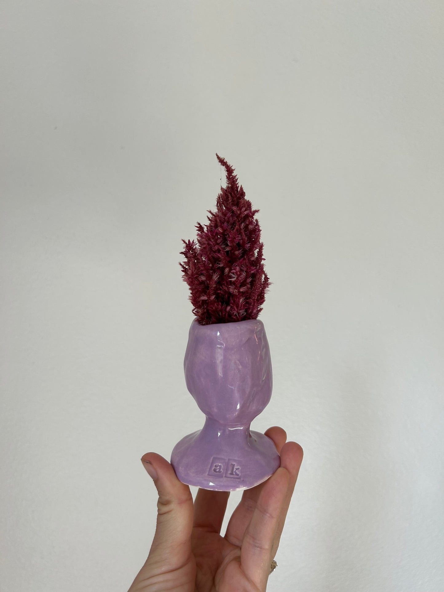 Lavender Chunky Candlestick Holder