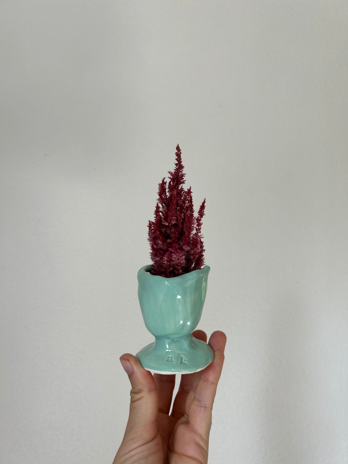 Canton Jade Chunky Candlestick Holder