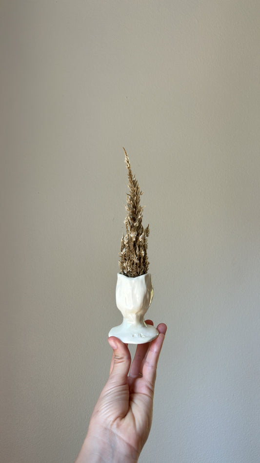 White Chunky Candlestick Holder