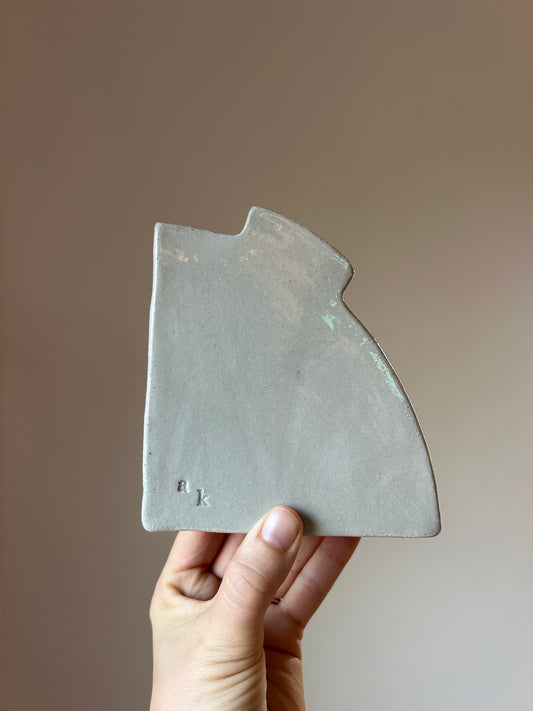 Light Gray Vase Bookend