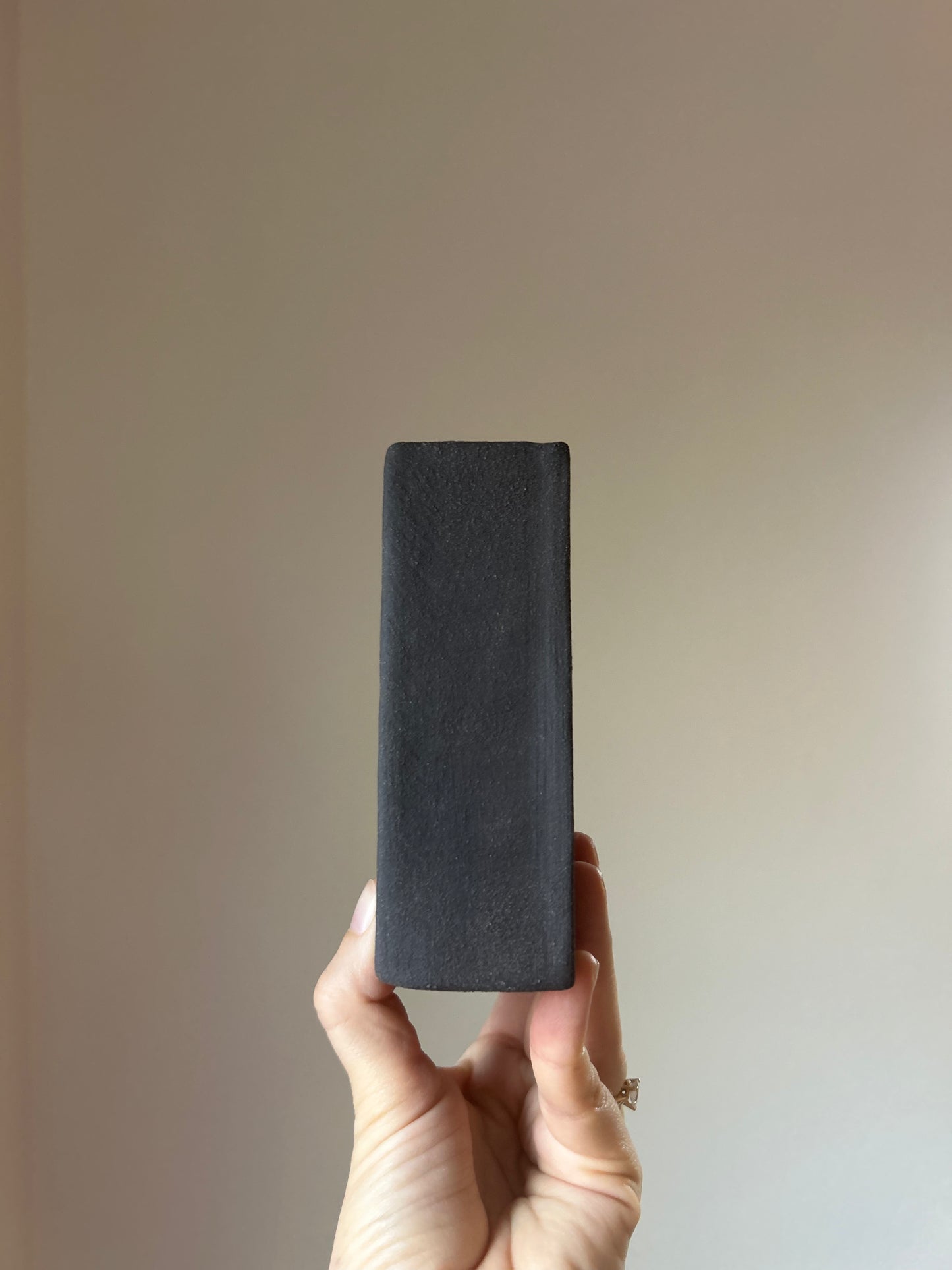 Matte Black Vase Bookend