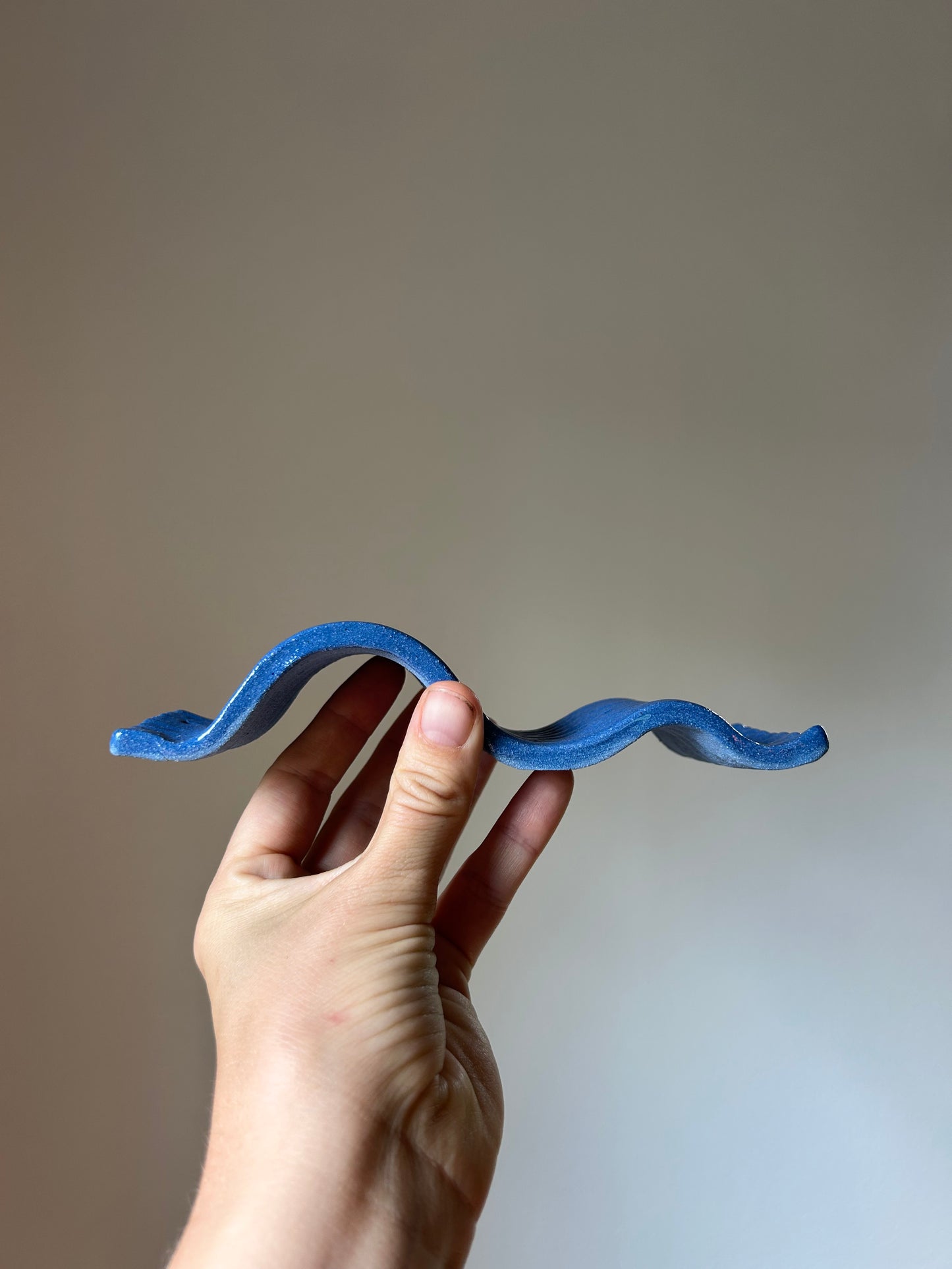 Wedgewood Blue Wavy Incense Holder