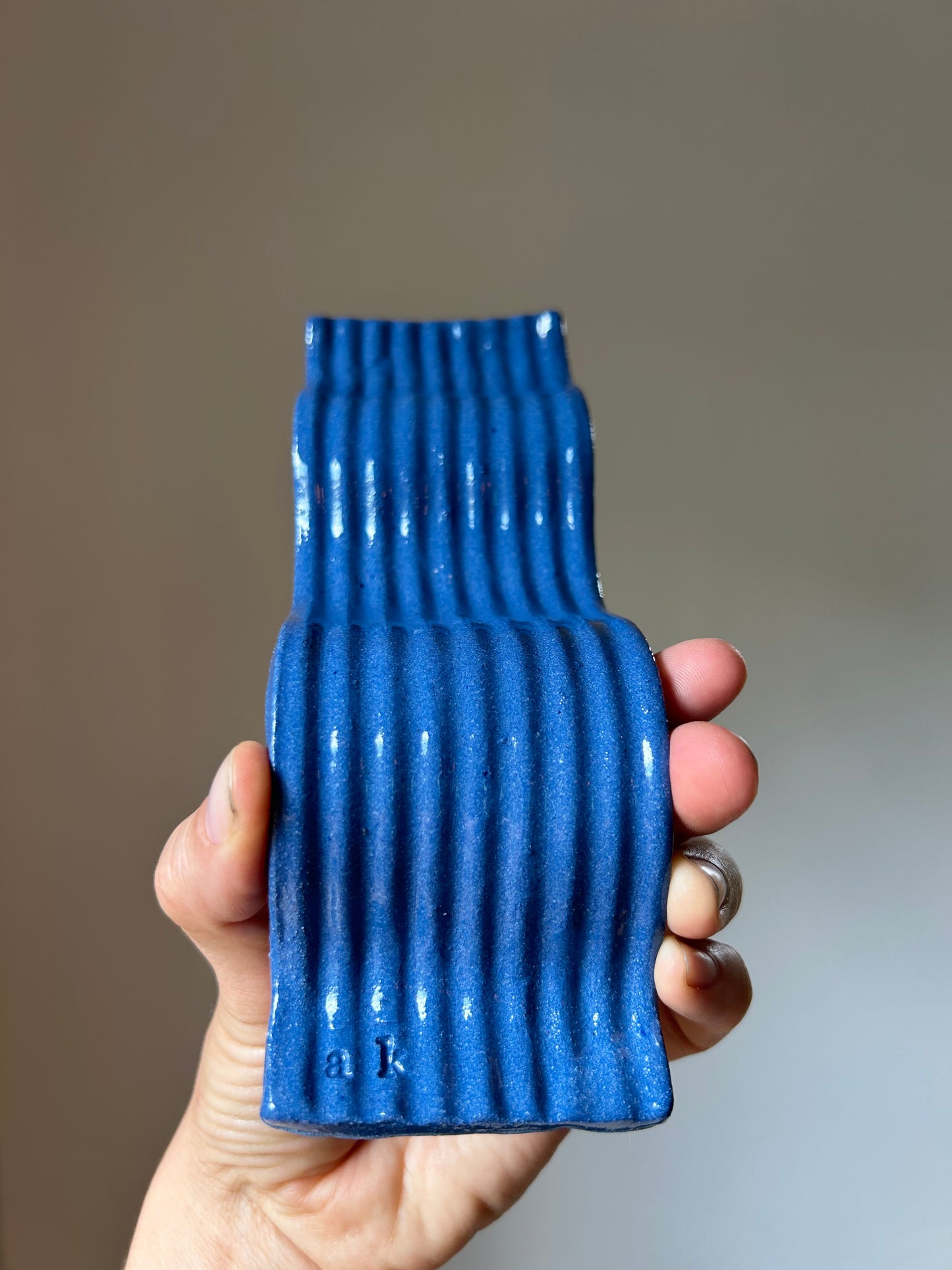 Wedgewood Blue Wavy Incense Holder