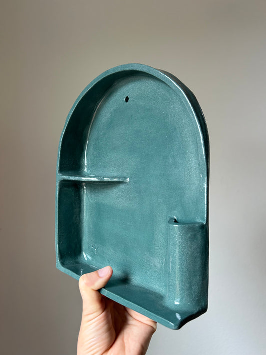 Dark Teal Green Wall Altar