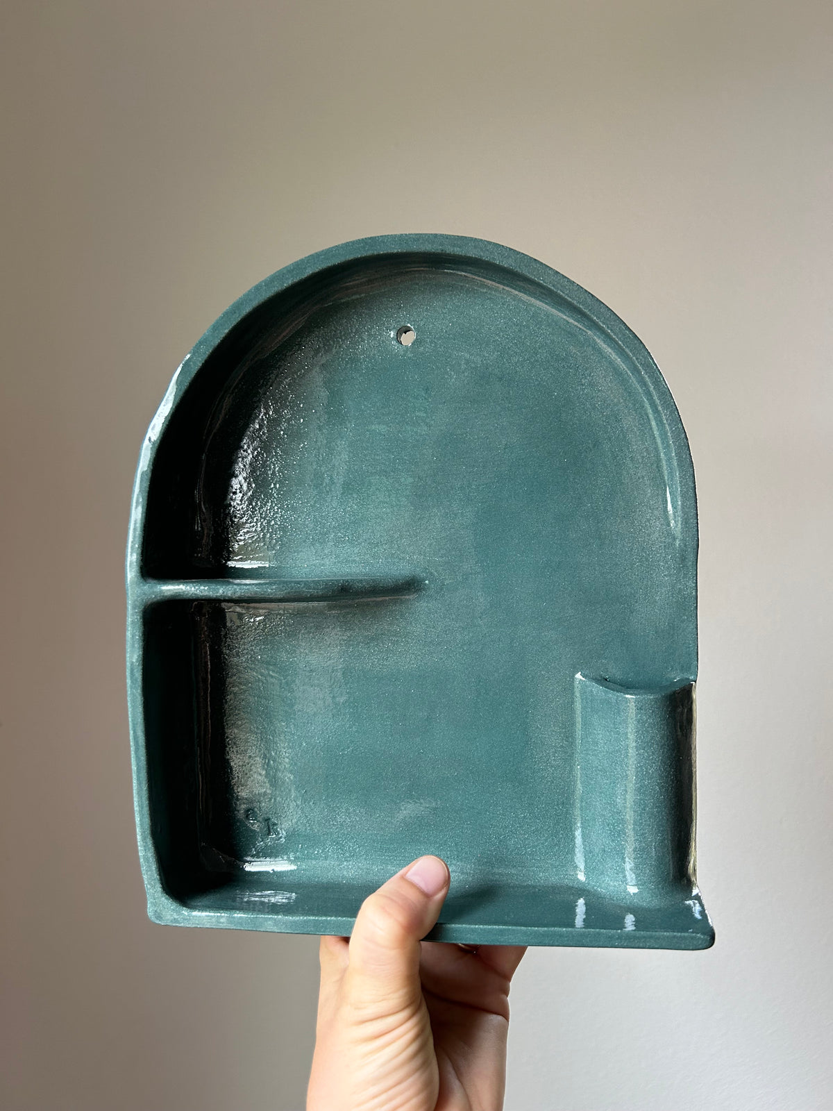 Dark Teal Green Wall Altar