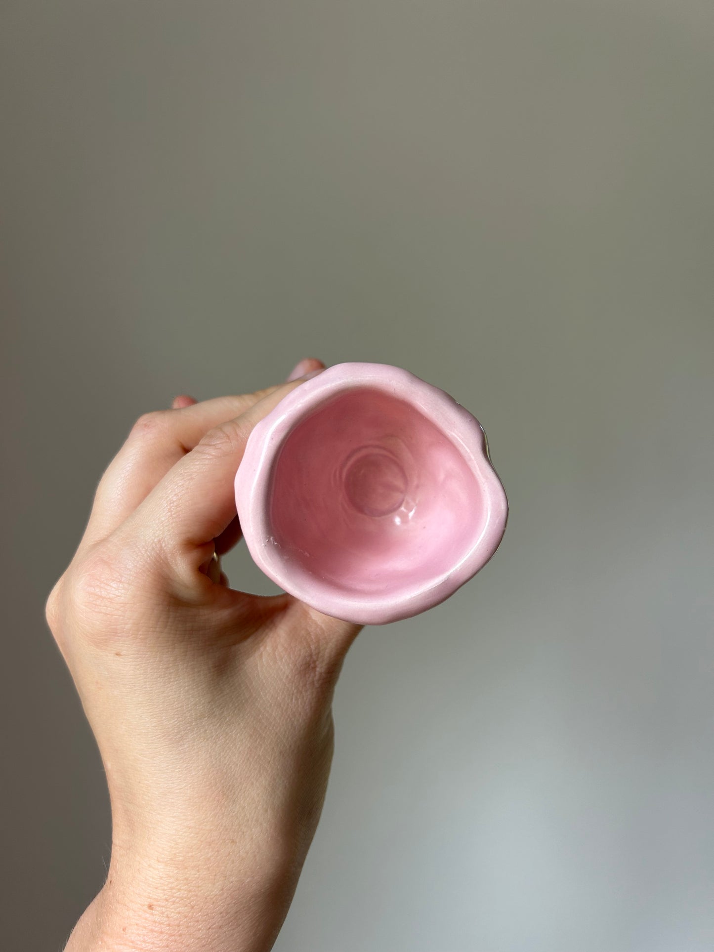 Pink Chunky Candlestick Holder
