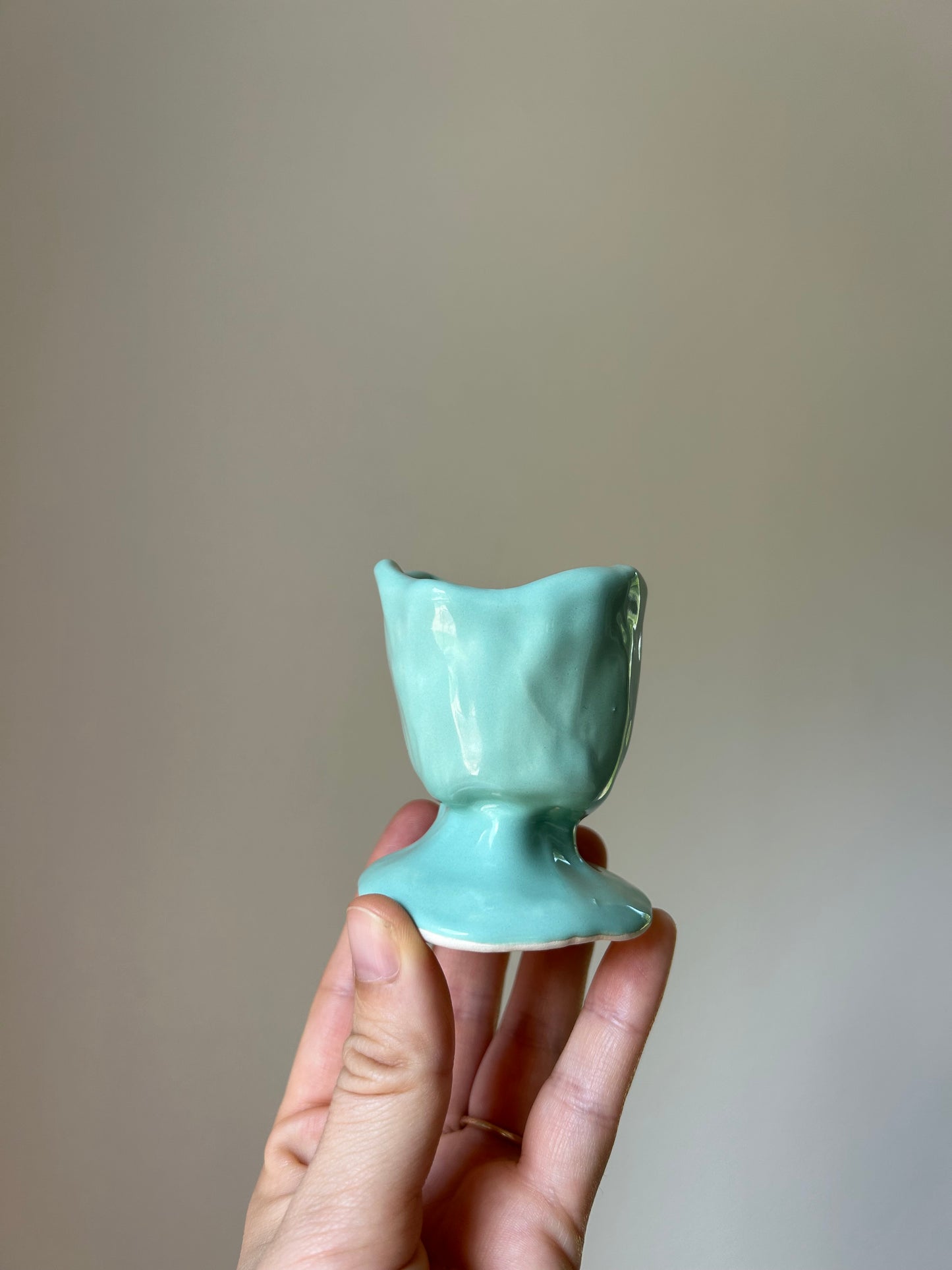 Canton Jade Chunky Candlestick Holder