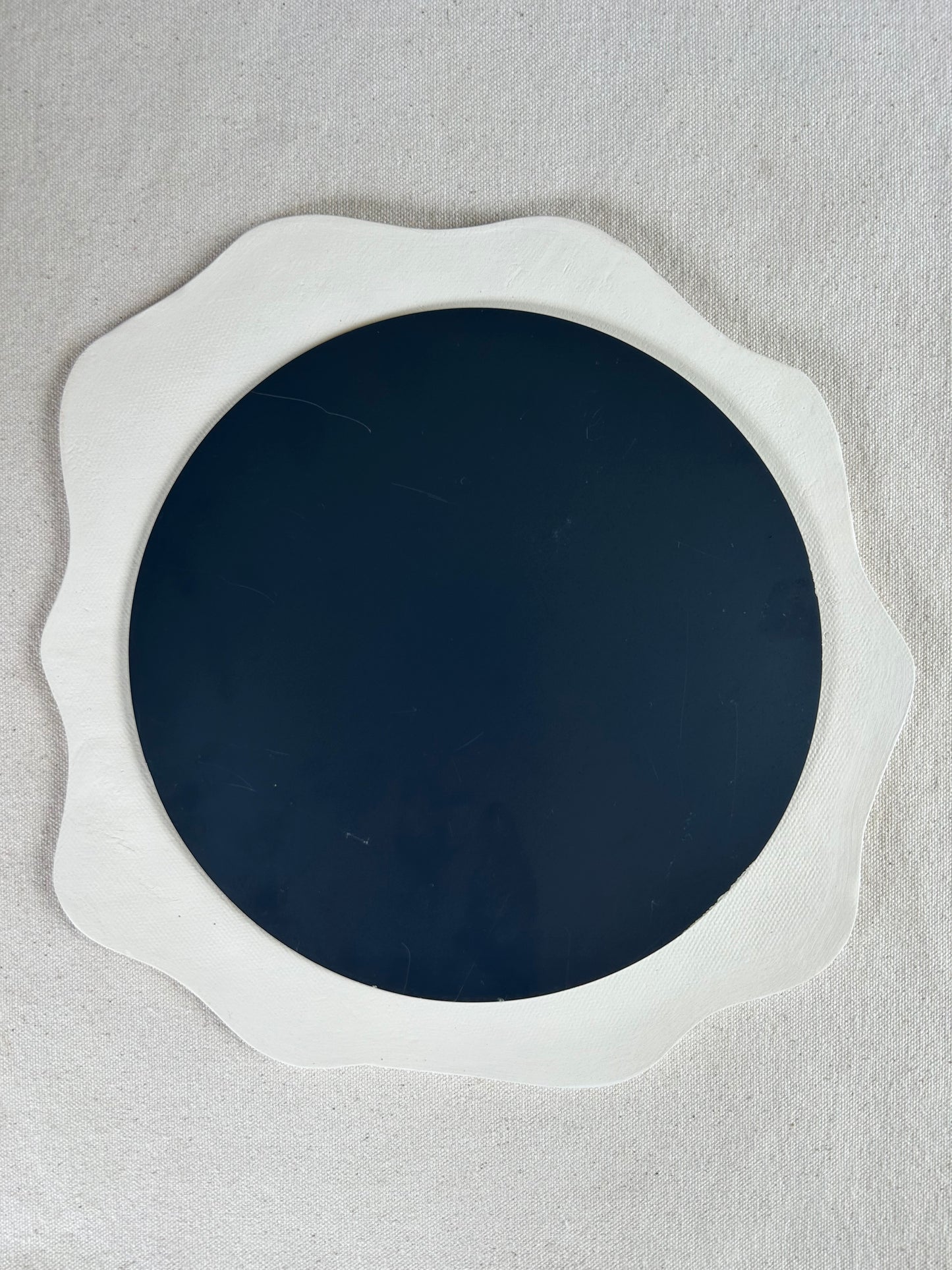 Mediterranean Teal Striped Mirror